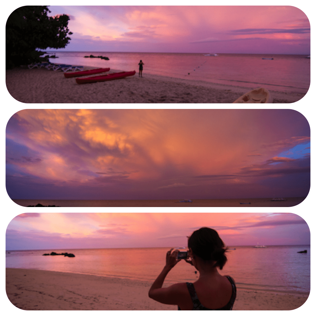 Sunset at the beach.