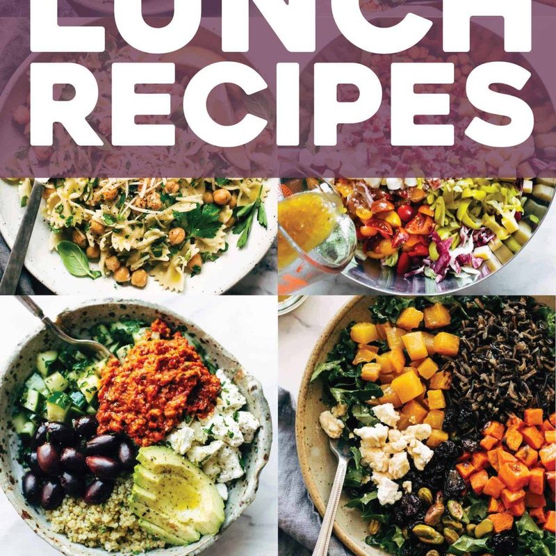 Back to school lunches in a collage.