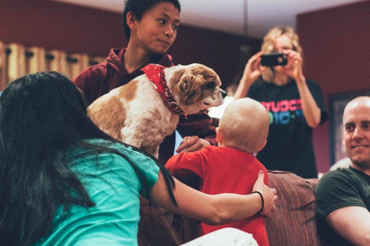 Family during Christmas.