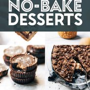 Easy no bake desserts in a collage.